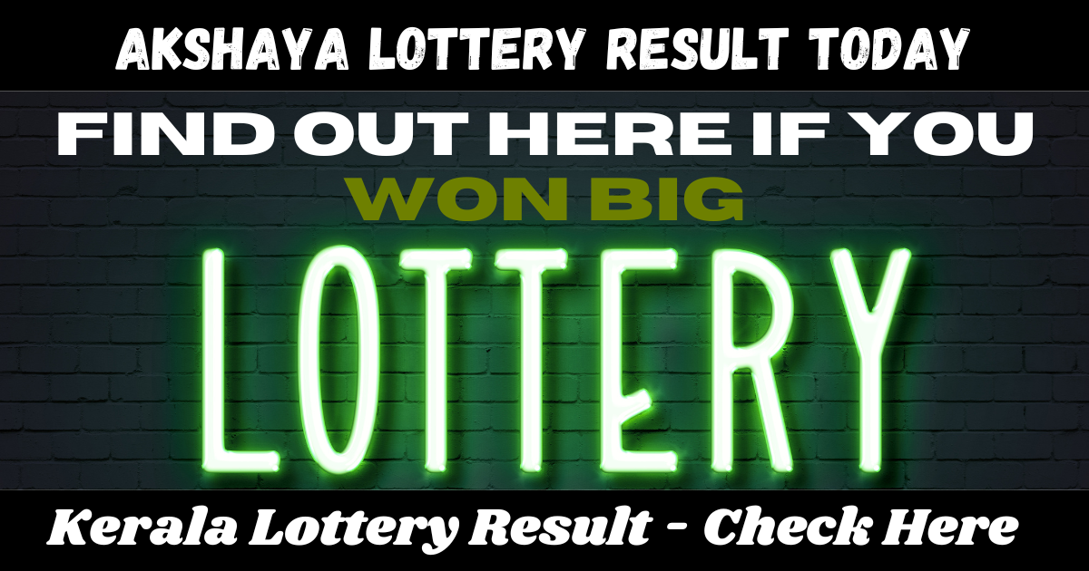 Akshaya Lottery Result Today